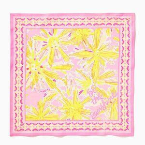 LILLY PULITZER Multi Be The Sunshine Gwp Engineered Scarf Pink Yellow 23…